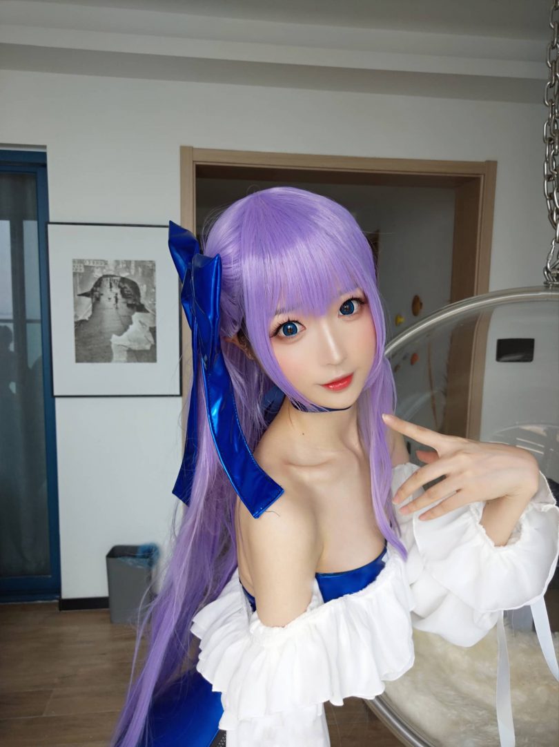 南宫cos莉莉丝 | 南宫_莉莉丝·蓝色皮衣泳装cos作品 [11P-25MB](南宫凛萌娘百科)插图
