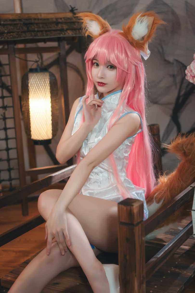 w百合欧皇子w cos玉藻前 | w百合欧皇子w_Fate/EXTRA·玉藻前旗袍cos [20P-189MB]