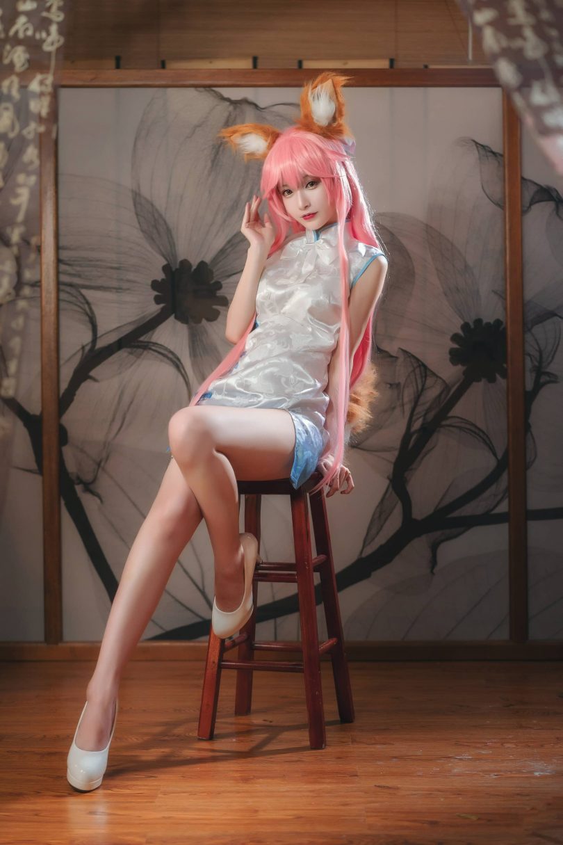 w百合欧皇子w cos玉藻前 | w百合欧皇子w_Fate/EXTRA·玉藻前旗袍cos [20P-189MB]