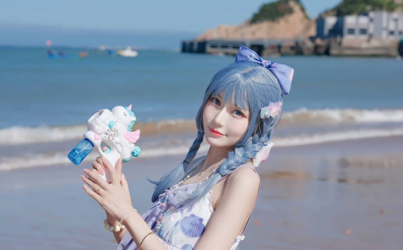 彩芸_Nebula cos作品 | 彩芸Nebula_连衣裙·渐变贝壳白紫cos [15P-77MB](彩云仙子百科)插图