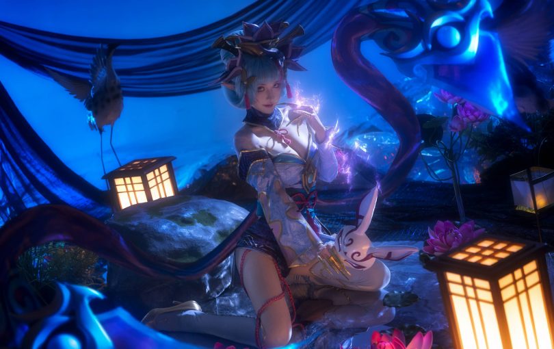 露兒大魔王cos伊芙琳 | 露兒大魔王_英雄联盟·伊芙琳cos [15P-209MB]