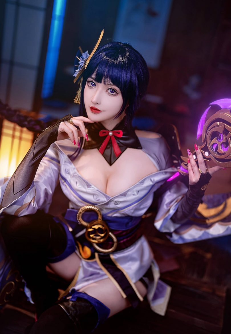 露兒大魔王cos雷电将军 | 露兒大魔王_原神·雷电将军cos作品 [17P-99MB]