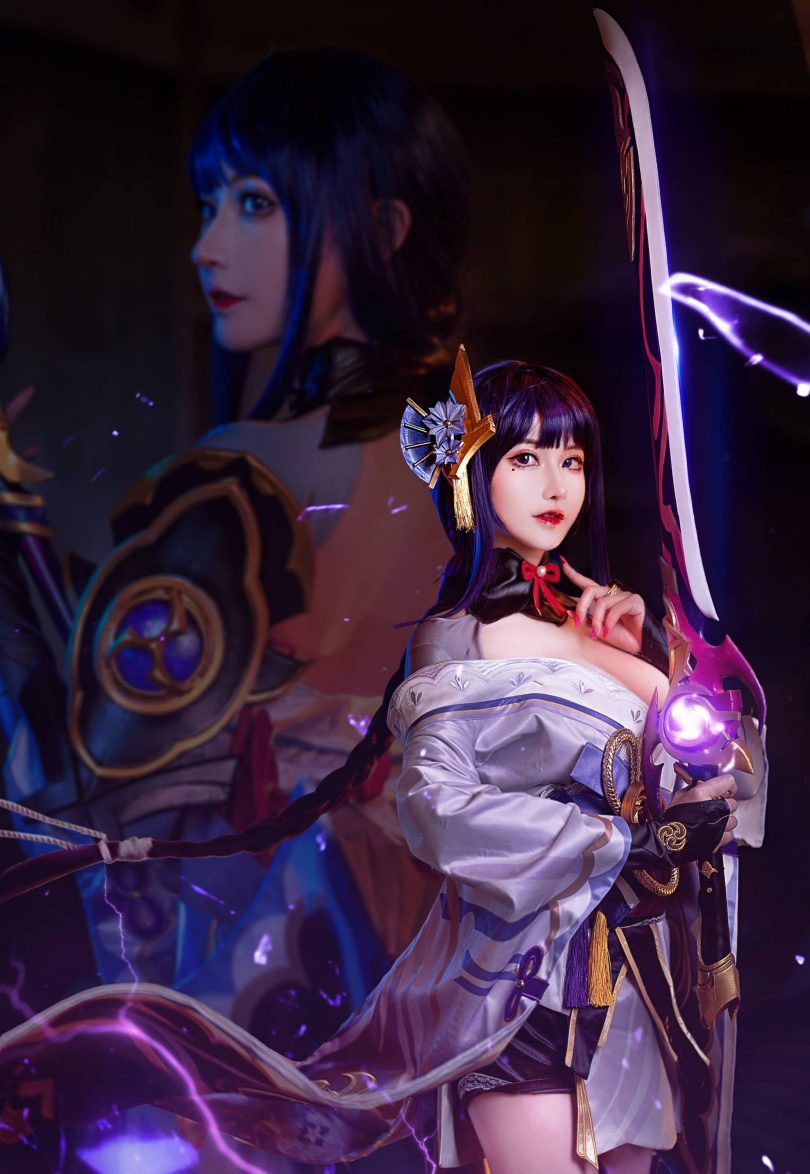 露兒大魔王cos雷电将军 | 露兒大魔王_原神·雷电将军cos作品 [17P-99MB]