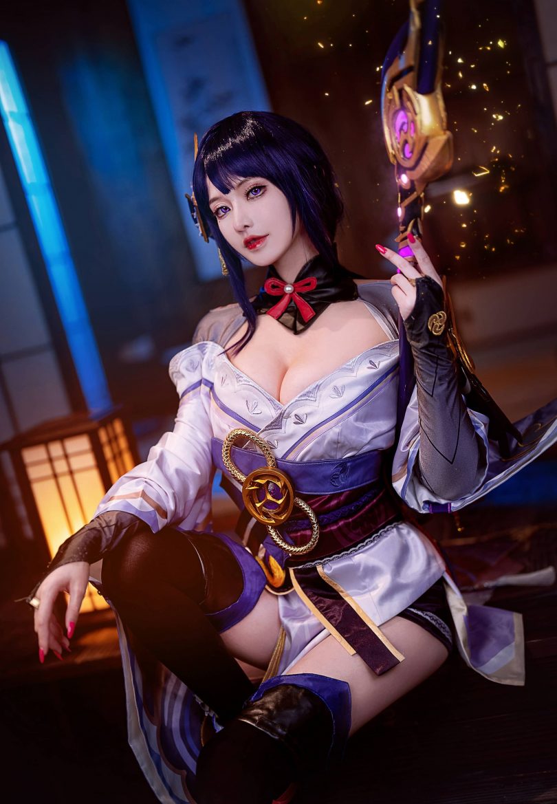 露兒大魔王cos雷电将军 | 露兒大魔王_原神·雷电将军cos作品 [17P-99MB]