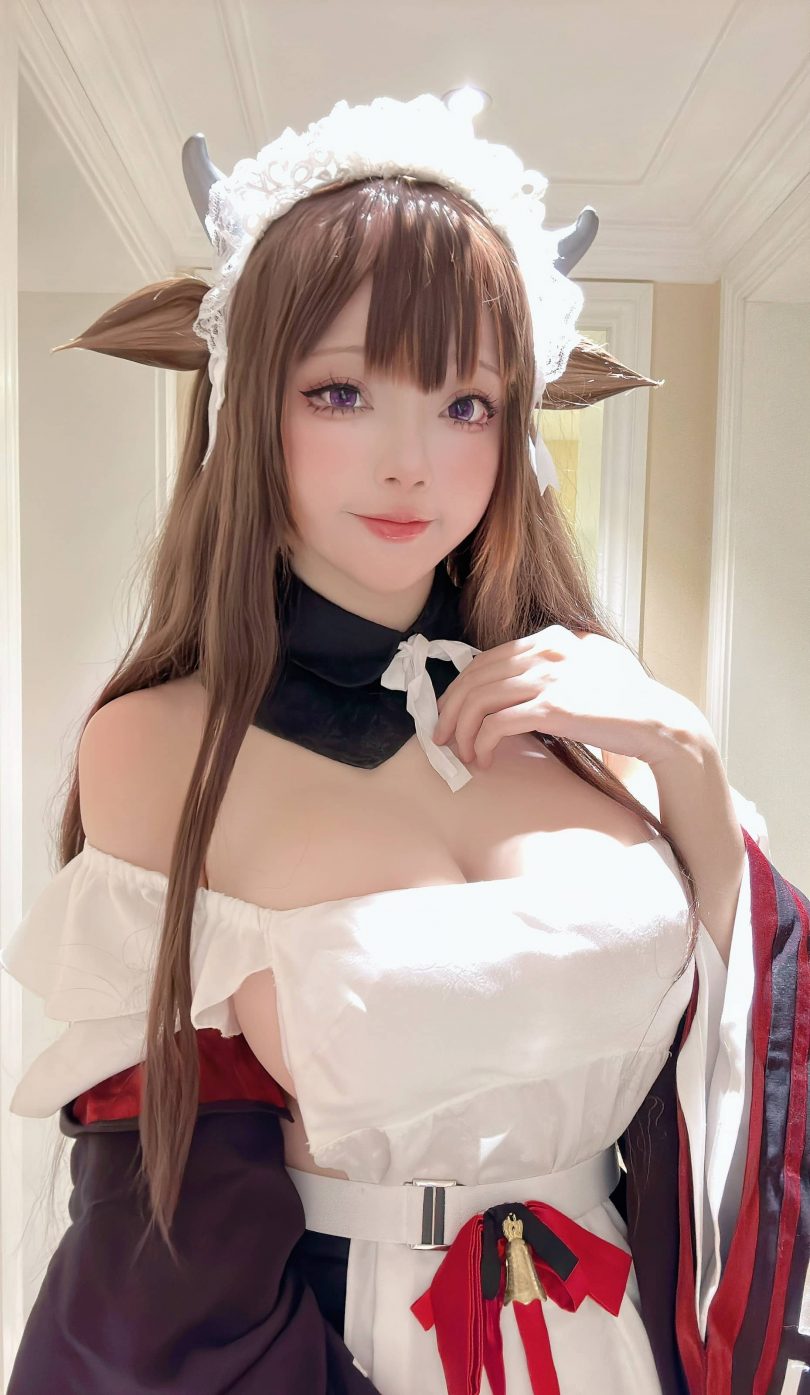 黑龙贯通cos女仆 | 黑龙贯通_可爱的女仆·牛牛cos作品 [10P-25MB](黑龙贯通弹配装)插图
