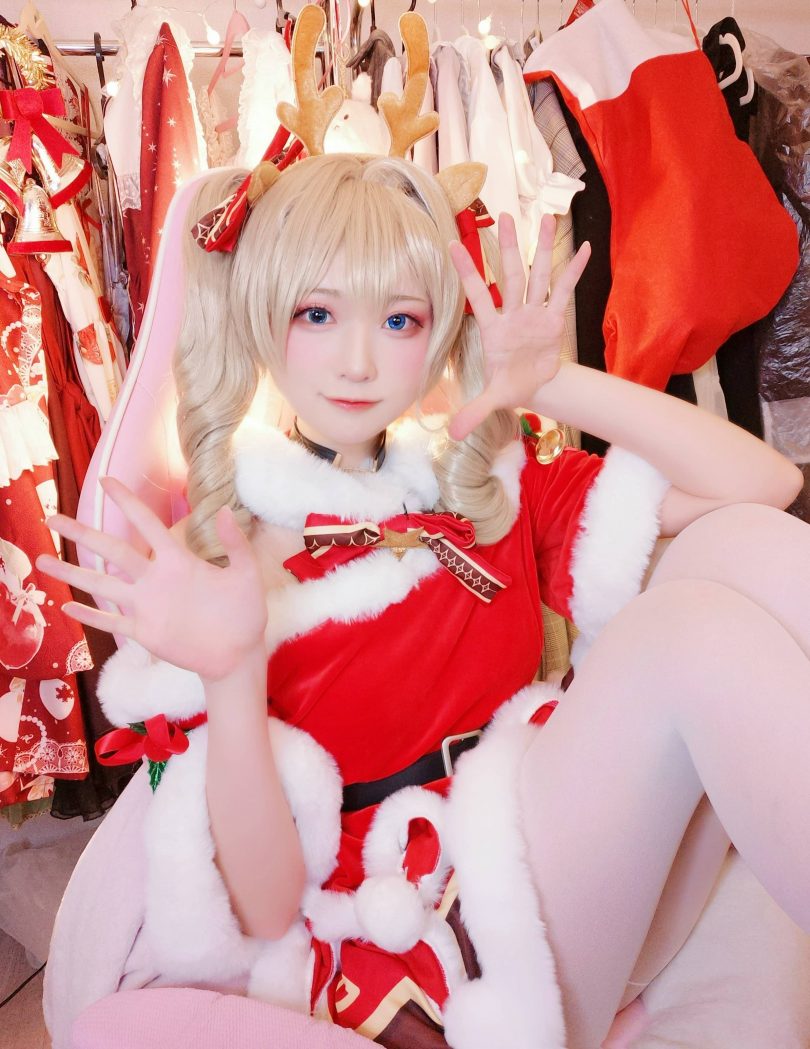 Yuki亭cos_圣诞特辑 | Yuki亭_原神·芭芭拉 圣诞cos作品 [22P-78MB]插图