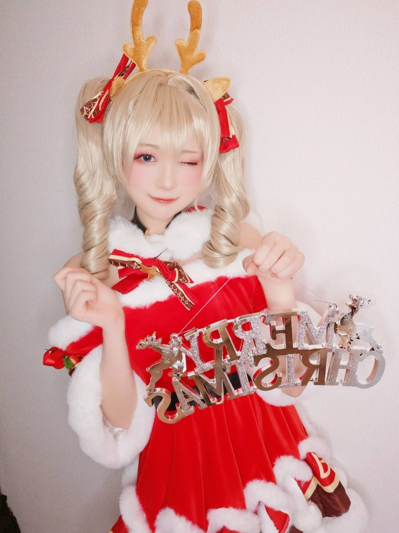 Yuki亭cos_圣诞特辑 | Yuki亭_原神·芭芭拉 圣诞cos作品 [22P-78MB]