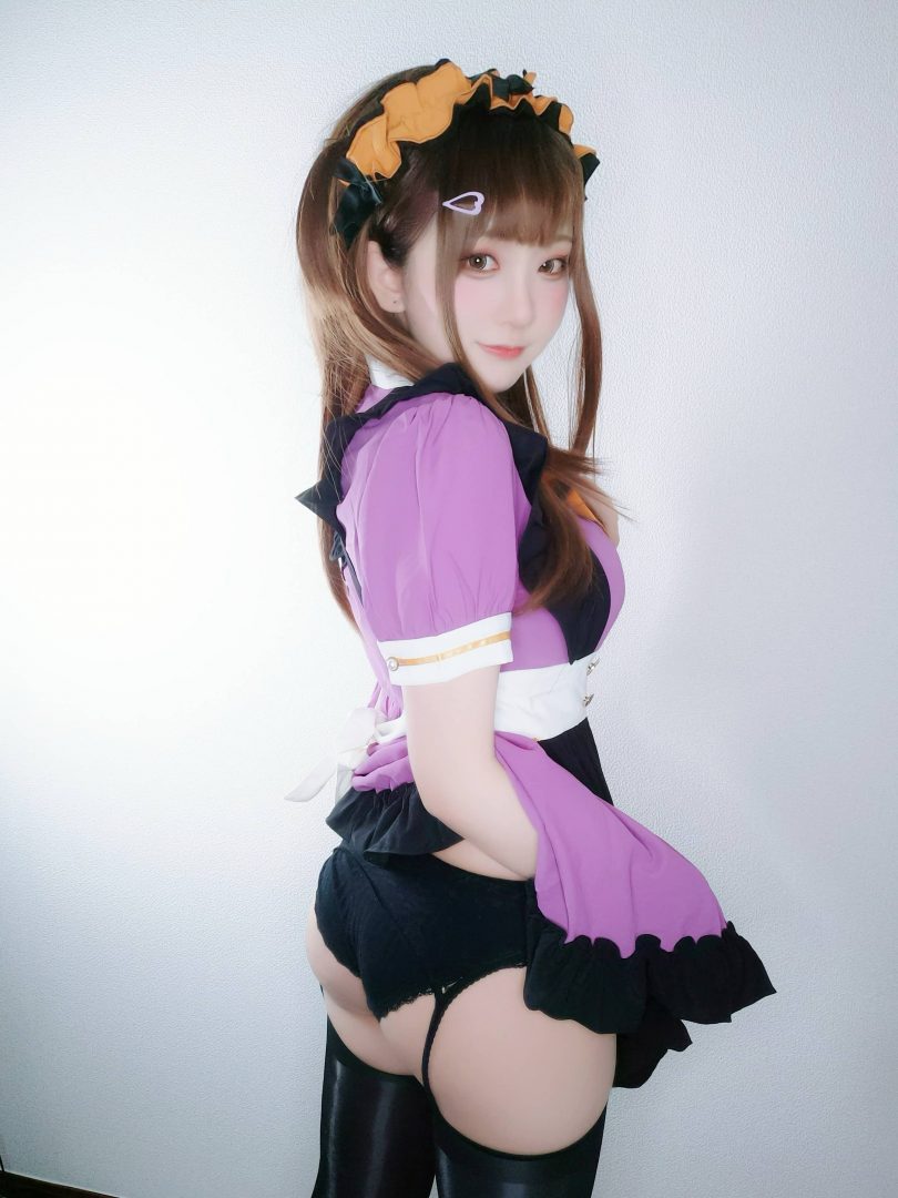 Yuki亭cos女仆 | Yuki亭_万圣节·女仆 黑色丝袜cos作品 [23P-69MB]