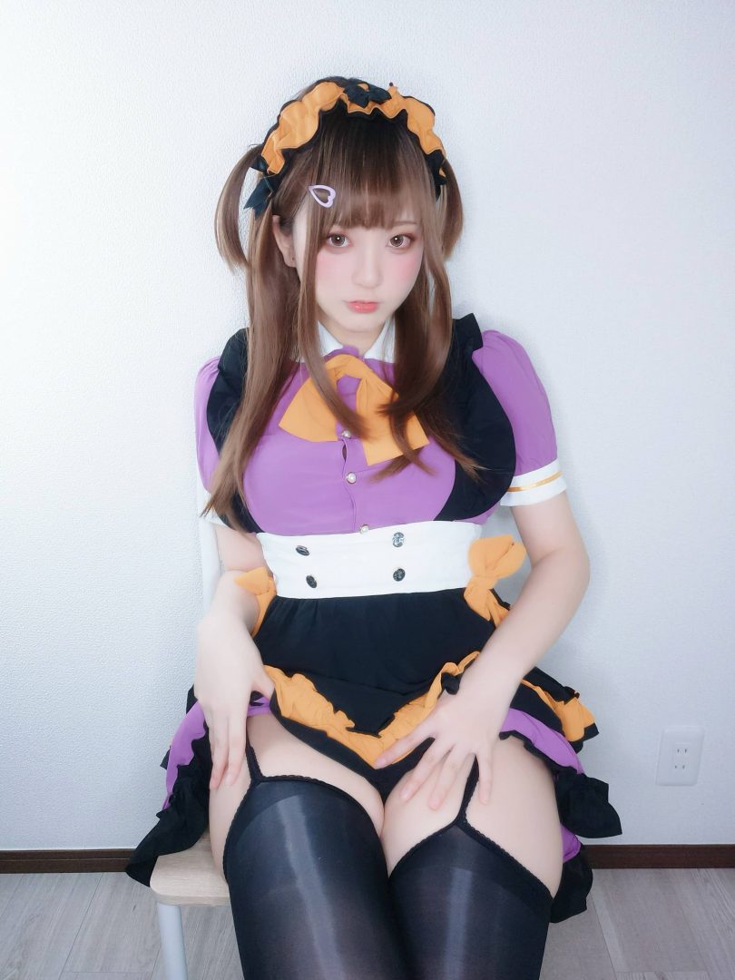 Yuki亭cos女仆 | Yuki亭_万圣节·女仆 黑色丝袜cos作品 [23P-69MB]