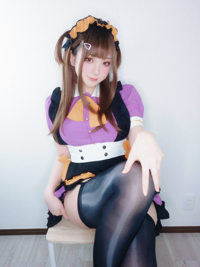 Yuki亭cos女仆 | Yuki亭_万圣节·女仆 黑色丝袜cos作品 [23P-69MB]