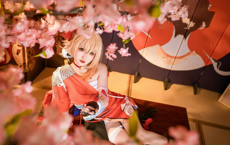 喵喵的喵吖cos宵宫 | 喵喵的喵吖_原神·宵宫cos作品 [15P-135MB]