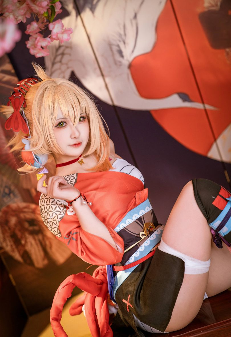 喵喵的喵吖cos宵宫 | 喵喵的喵吖_原神·宵宫cos作品 [15P-135MB]