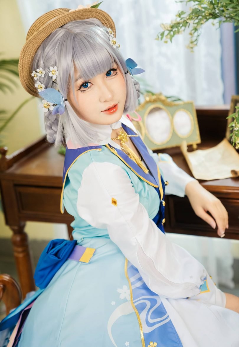 喵喵的喵吖cos神里绫华 | 喵喵的喵吖_原神·神里绫华cos作品 [19P-97MB]