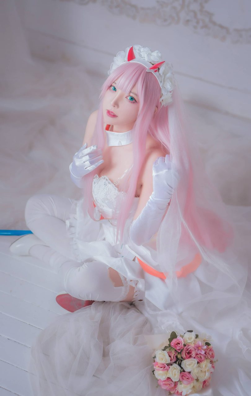 妍子坚不可摧cos零二 | 妍子坚不可摧_FRANXX·零二 花嫁cos [18P-80MB]