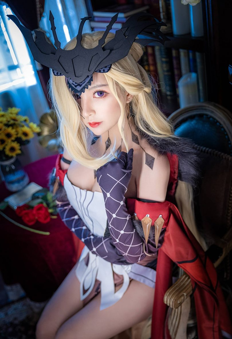 妍子坚不可摧cos La Signora | 妍子坚不可摧_原神·La Signora cos [15P-150MB]