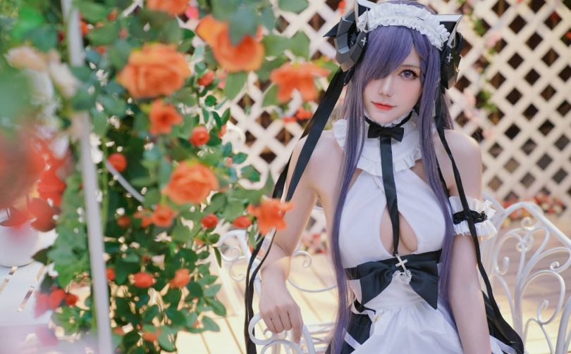 彩芸_Nebula cos女仆 | 彩芸Nebula_碧蓝航线·奥古斯特女仆cos [12P-26MB](彩芸妮女装)插图