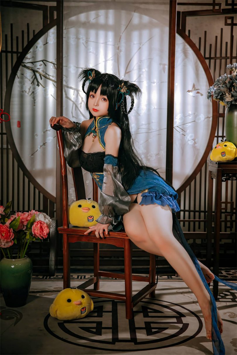 日奈娇cos大潮 | 椎名莜(日奈娇)_碧蓝航线·大潮旗袍cos [25P-216MB](日奈微博)插图