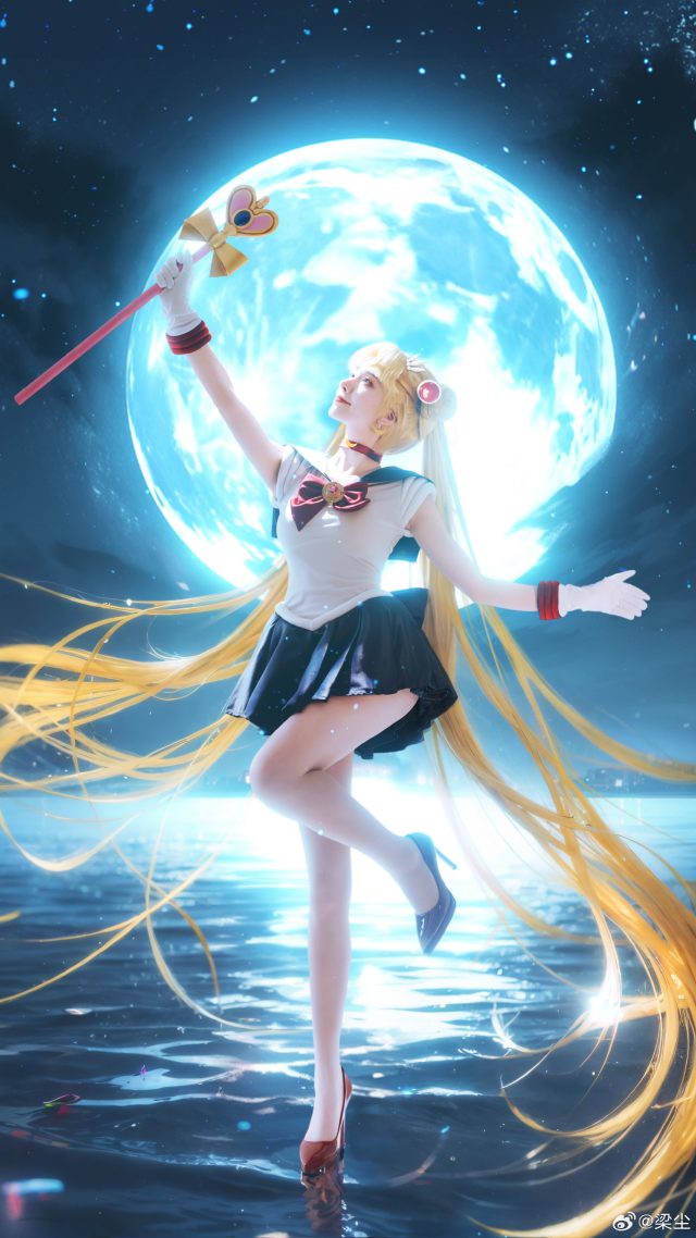 梁尘cos《美少女战士》月野兔，再现神级现实版月亮女神插图1