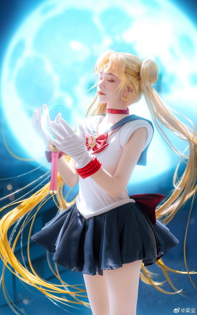 梁尘cos《美少女战士》月野兔，再现神级现实版月亮女神插图3