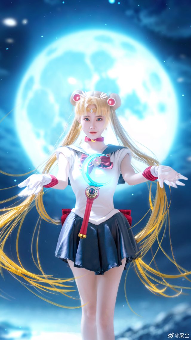 梁尘cos《美少女战士》月野兔，再现神级现实版月亮女神插图2