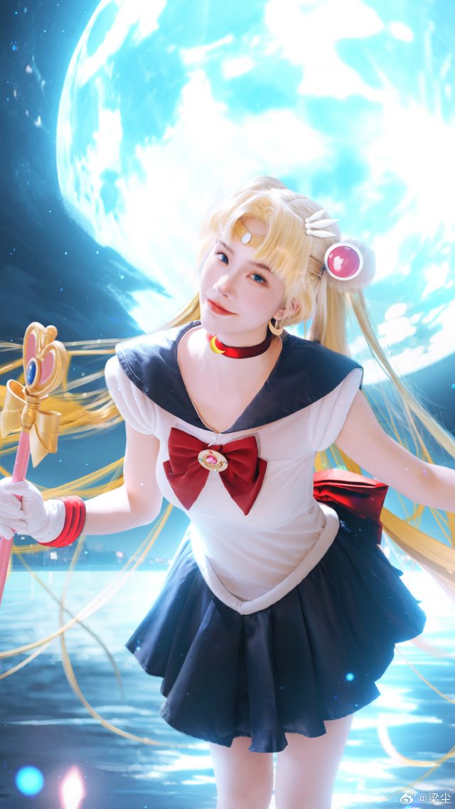 梁尘cos《美少女战士》月野兔，再现神级现实版月亮女神插图4
