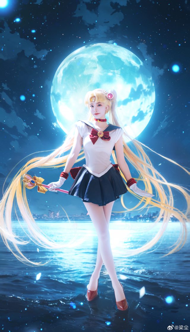 梁尘cos《美少女战士》月野兔，再现神级现实版月亮女神插图