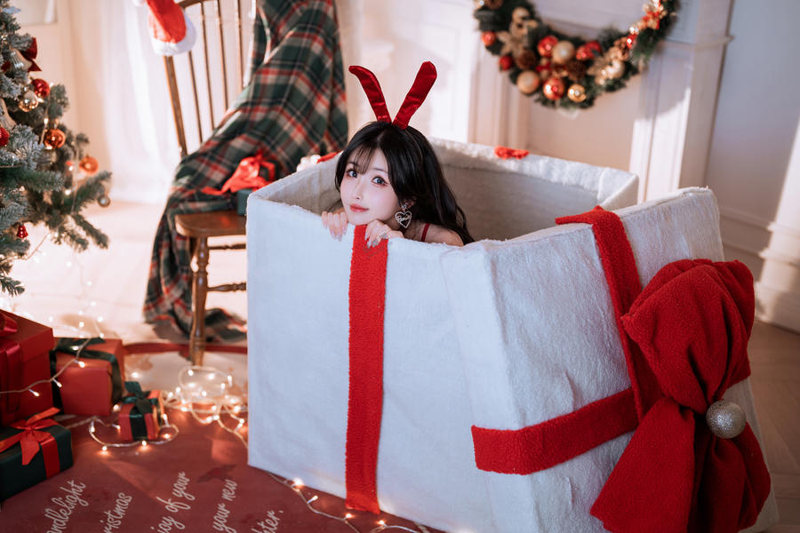 Coser rioko凉凉子的火红圣诞节，吸引你的每一个感官！插图