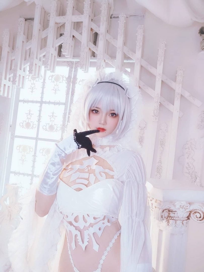 桜桃喵cos 2B | 桜桃喵_尼尔机械纪元·2B花嫁cos作品 [69P-1.59GB]插图