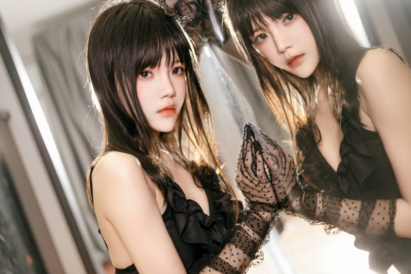 桜桃喵cos_黑色诱惑 | 桜桃喵_黑色诱惑·高跟鞋cos作品 [26P-495MB]插图