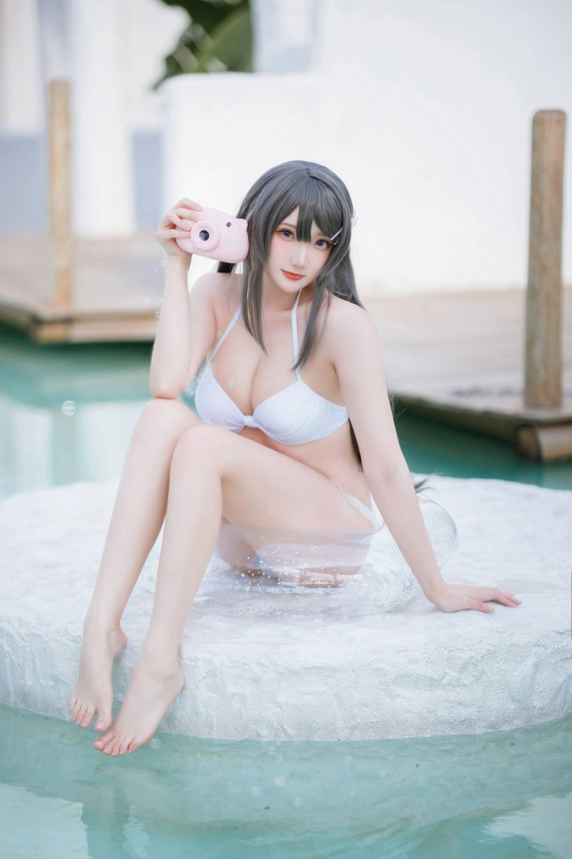 瓜希酱cos_泳装系列 | 瓜希酱_泳装系列·樱岛麻衣cos作品 [28P-110MB](瓜希拉语)插图