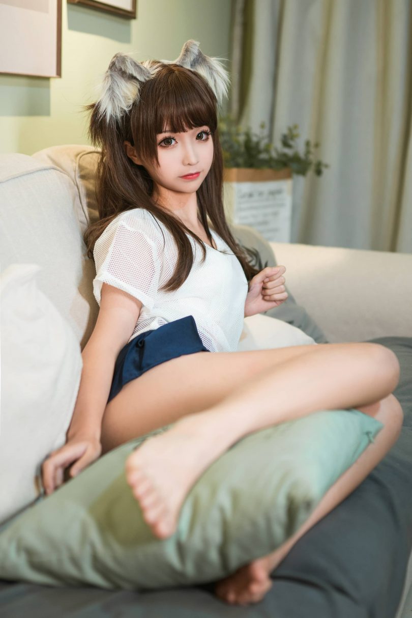 蠢沫沫cos居家少女 | 蠢沫沫_居家少女·猫耳+短裙cos作品 [40P-400MB](蠢沫沫个人信息)插图
