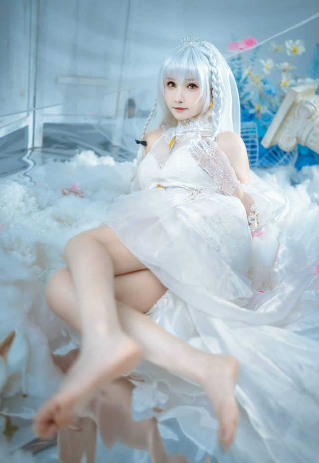 超级小禾儿·花园誓约婚纱COS：浪漫的婚礼在花海中绽放(超级小花bgm)插图3