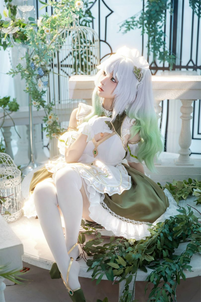 蠢沫沫cos草神女仆 | 蠢沫沫_原神·纳西妲cos作品 [15P-199MB]