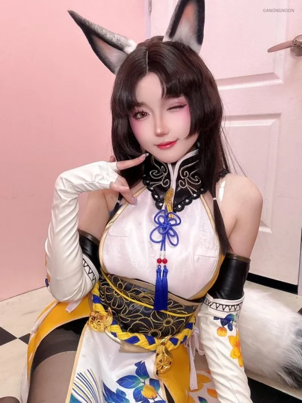 AnongNoon永劫无间COS：再现土御门胡桃的甜美与神秘魅力