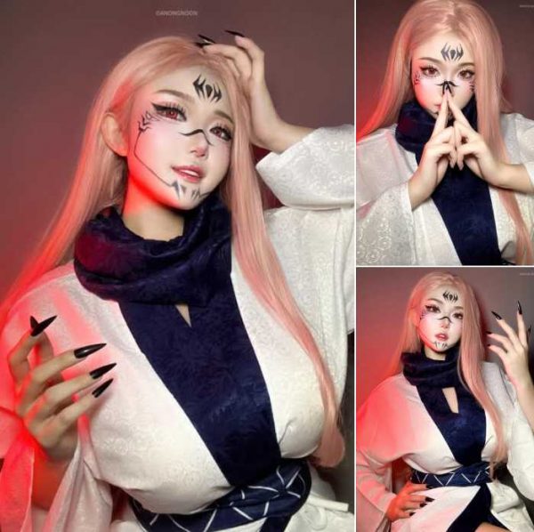 AnongNoon惊艳演绎女版两面宿傩：打破性别界限的cos之美