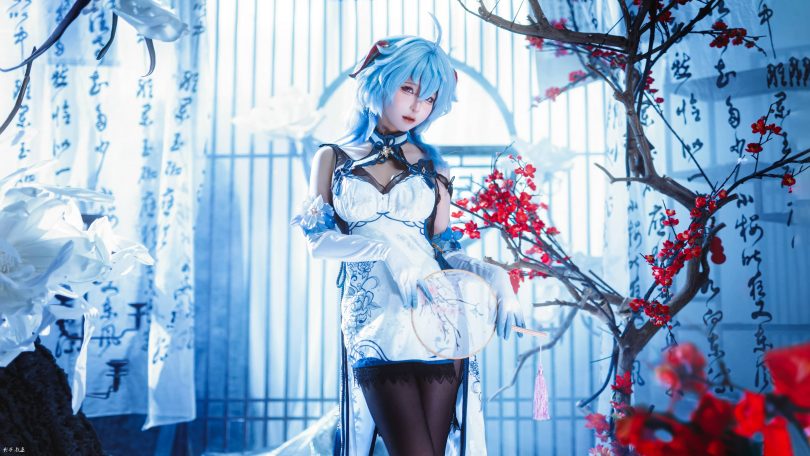 蠢沫沫_ 原神·甘雨旗袍cos作品[27P-239MB]|蠢沫沫cos甘雨