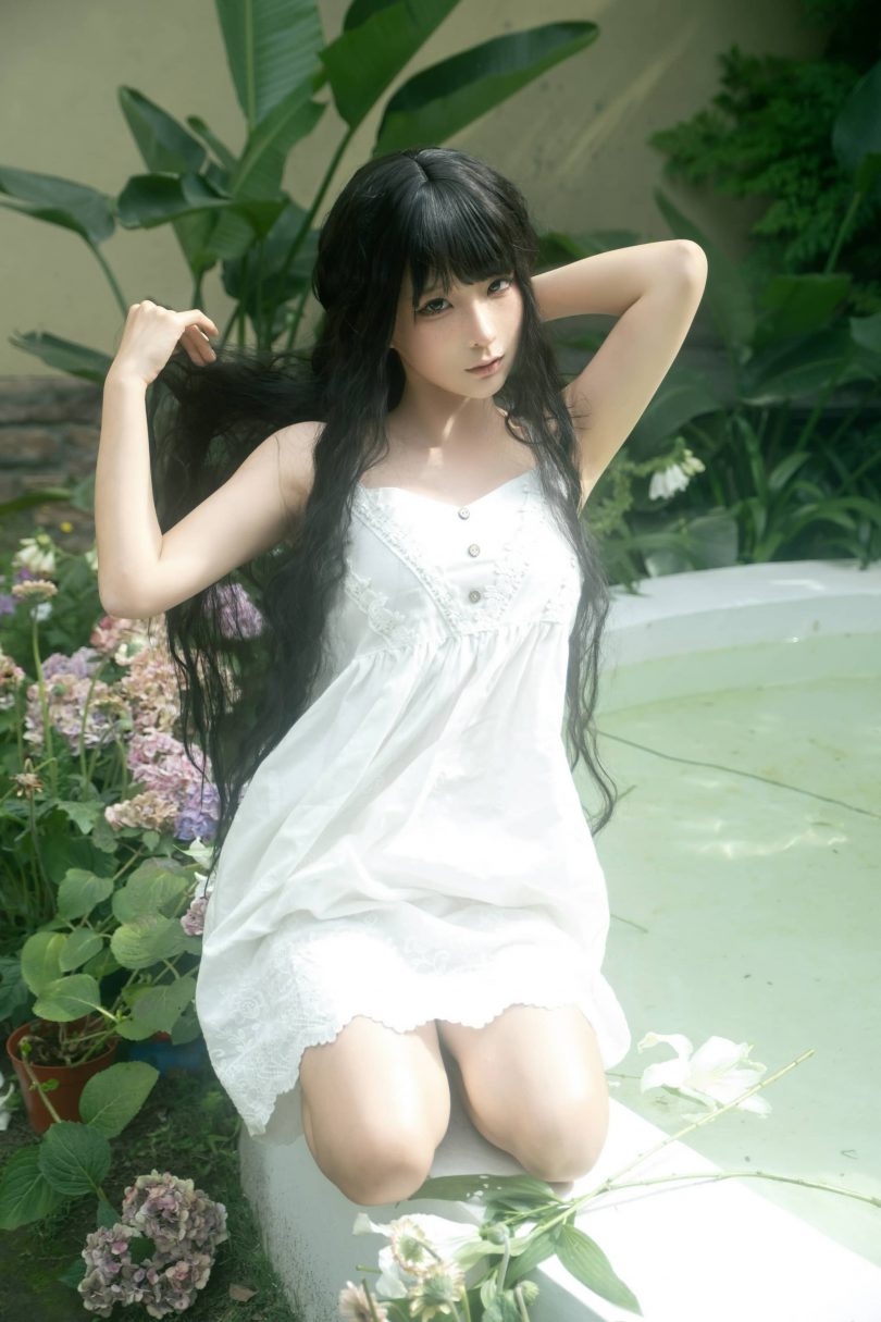 蠢沫沫cos仲夏少女|蠢沫沫_ 仲夏少女·白吊带裙cos作品[36P-432MB]