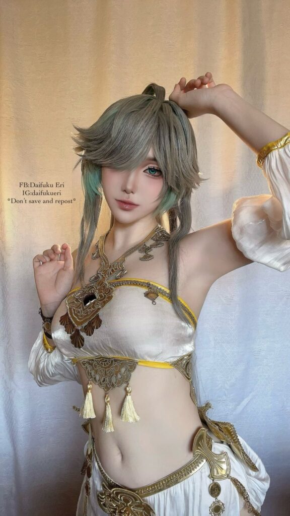 Daifuku Eri原神COS:演绎女版艾尔海森的性感与帅气魅力 Daifuku Eri原神COS:演绎女版艾尔海森的性感与帅气魅力