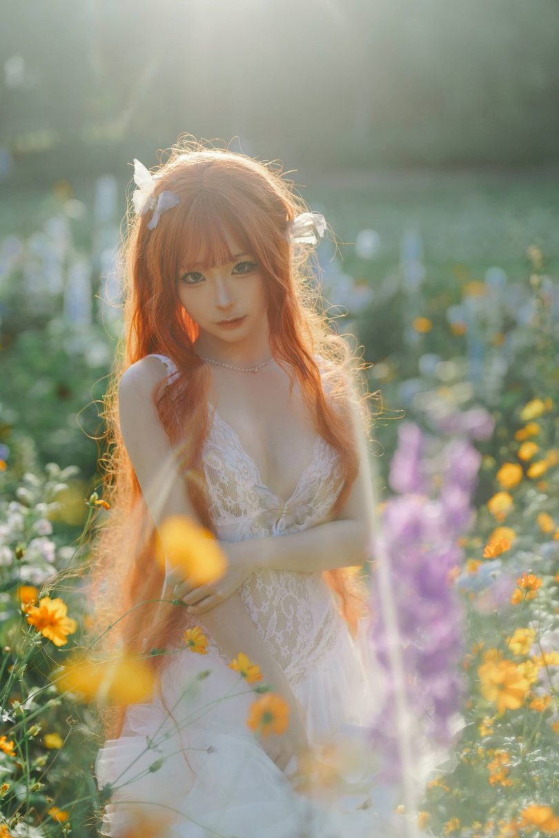 蠢沫沫cos花丛少女|蠢沫沫_花丛少女·婚纱cos作品[67P-903MB]