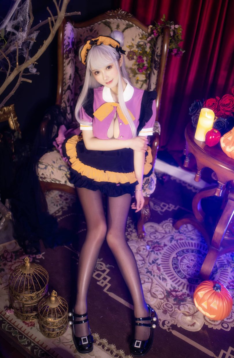 羽生三未COS丝袜女仆|羽生三未_万圣节·丝袜女仆cos[37P-1.56GB]