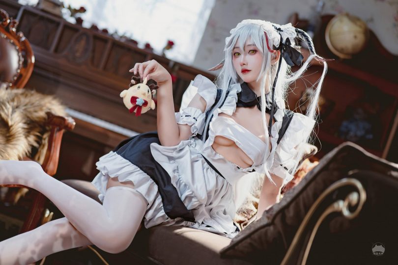 羽生三未COS欧根亲王|羽生三未_碧蓝航线·欧根亲王女仆cos作品 羽生三未COS欧根亲王|羽生三未_碧蓝航线·欧根亲王女仆cos作品