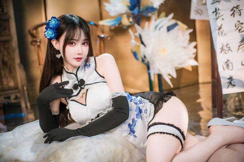 羽生三未COS瓶儿|羽生三未_瓶儿·青花瓷旗袍cos作品[25P-307MB]