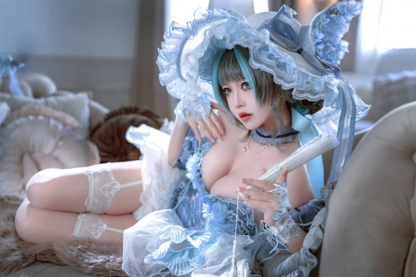 半半子COS柴郡|BANBANKO半半子_碧蓝航线·柴郡礼服cos作品