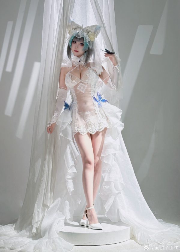碧蓝航线柴郡花嫁COS:面饼仙儿如何平衡猫系新娘的优雅与俏皮 碧蓝航线柴郡花嫁COS:面饼仙儿如何平衡猫系新娘的优雅与俏皮