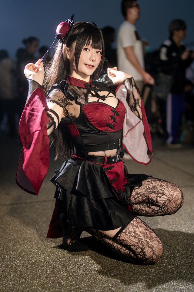 夜色中的华丽交响：FF46现场Grace kaori新中式暗黑美学COS