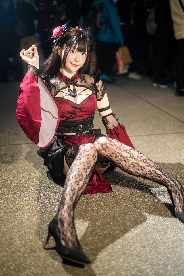 夜色中的华丽交响：FF46现场Grace kaori新中式暗黑美学COS