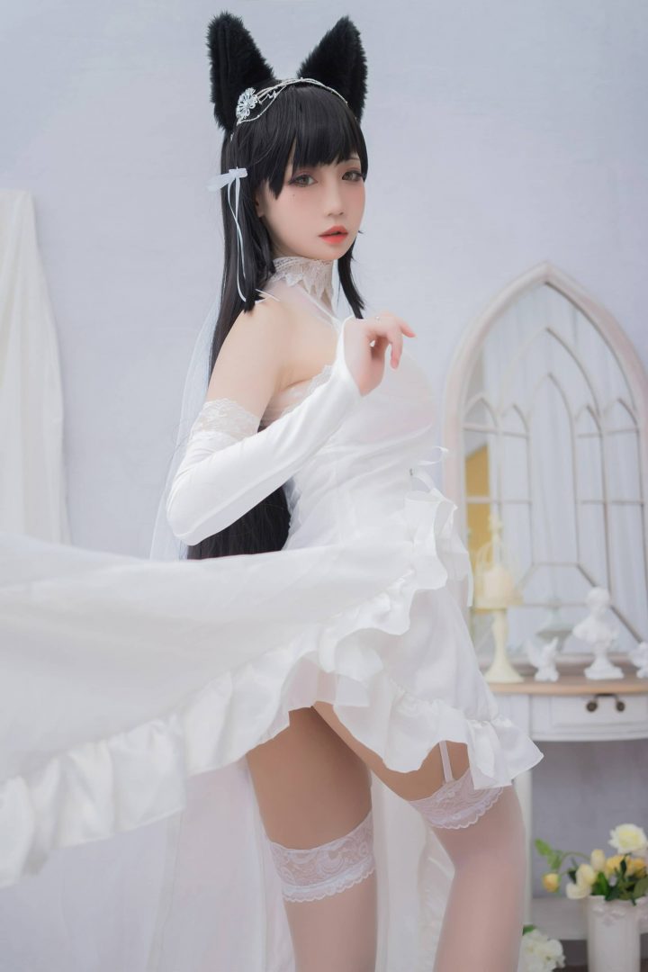 神还原预警!花嫁版爱宕COS,焖焖碳极致细节诠释的真白之誓 神还原预警!花嫁版爱宕COS,焖焖碳极致细节诠释的真白之誓