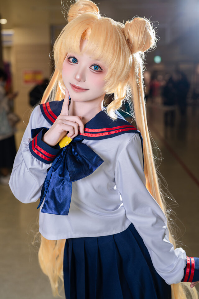 水手服版月野兔COS｜美少女战士Obake_no_Q甜美元气感拉满
