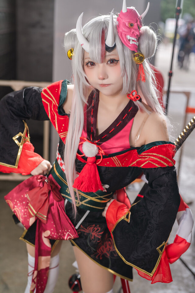 Hololive百鬼绫目COS:優華Yuuka演绎鬼族少女的萌系魅力 Hololive百鬼绫目COS:優華Yuuka演绎鬼族少女的萌系魅力
