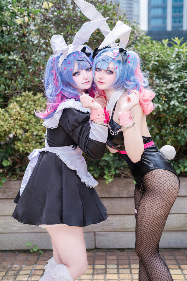 Rabbit Hole初音未来COS|acosta!女仆初音与兔女郎初音同框 Rabbit Hole初音未来COS|acosta!女仆初音与兔女郎初音同框